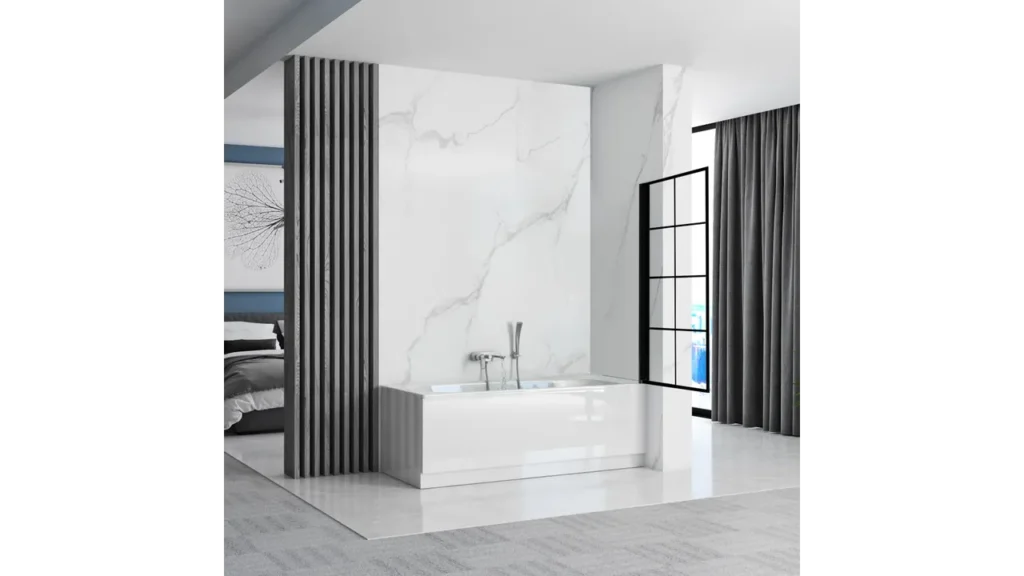 wanna z parawanem prysznicowym